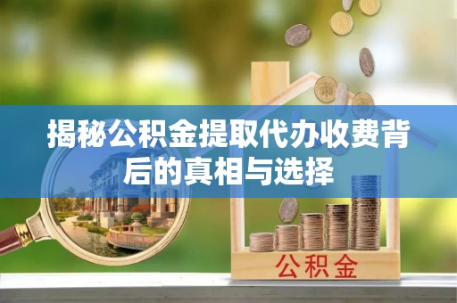尚义揭秘公积金提取代办收费背后的真相与选择