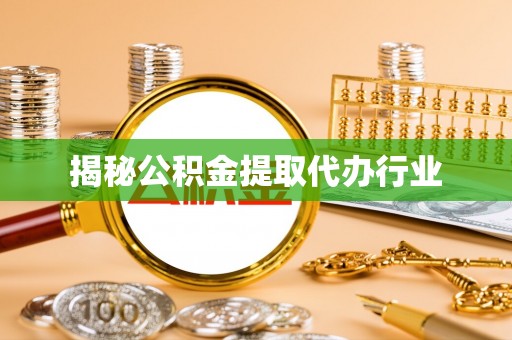 尚义揭秘公积金提取代办行业