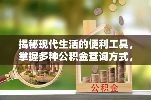 尚义揭秘现代生活的便利工具，掌握多种公积金查询方式，让财富管理更轻松
