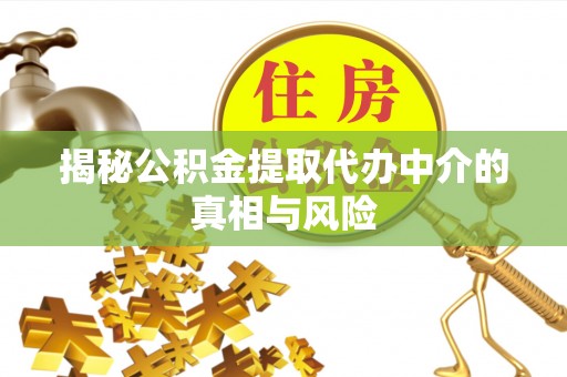 尚义揭秘公积金提取代办中介的真相与风险