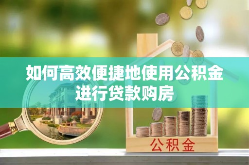 尚义如何高效便捷地使用公积金进行贷款购房